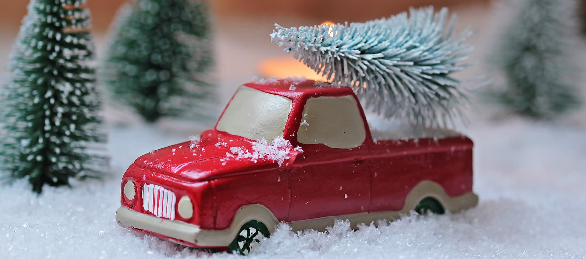 Weihnachtsbaum mit dem Auto transportieren