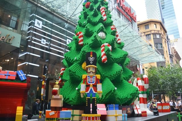Lego Weihnachtsbaum in Sydney