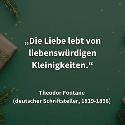 Weihnachtszitat von Theodor Fontane 