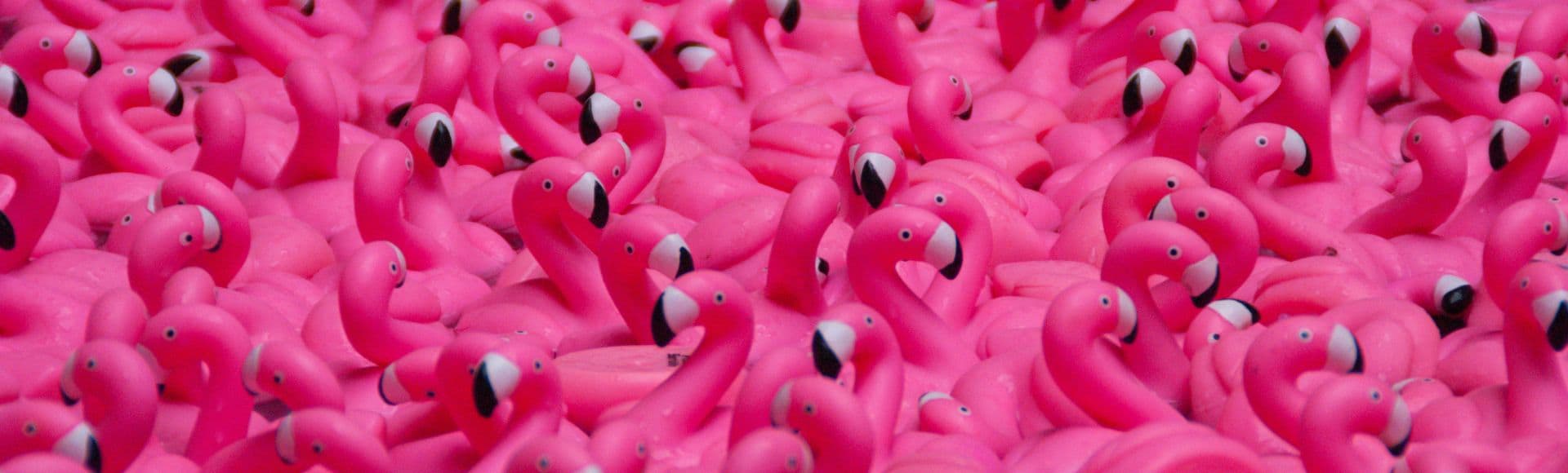 Flamingos aus Plastik